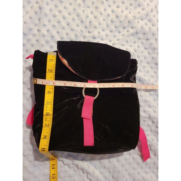 Beacon Street Girls Black velvet backpack - Picture 3 of 4